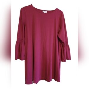 J Jill Blouse Wine Berry Color Womens Size Large
